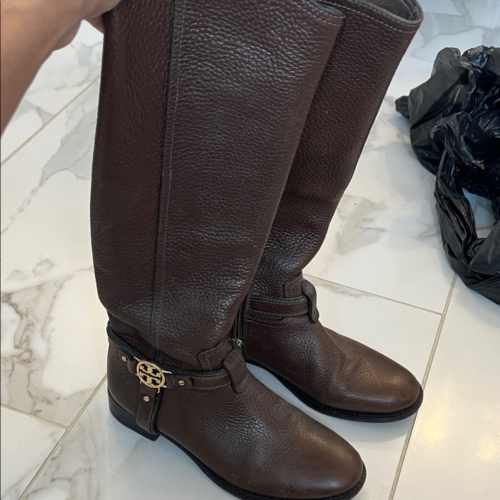 Tory Burch Brown Over the Knee Boots